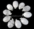 05 Pingente Cabochão Quartzo Leitoso Prata 950 Garra CP4162