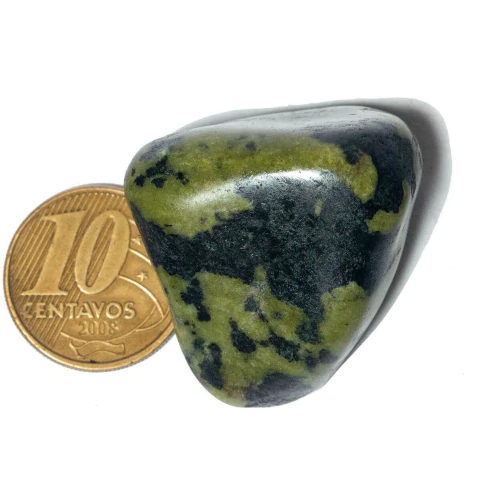 Colecione 01 Serpentinita Rolado G 30 a 45mm Classe B - Pedra da Cura