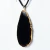 Colar Chapa de Ágata Negra Pedra Natural Envolto Dourado - loja online