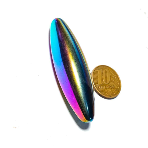 Bastão Titanium Rainbow Aura Esoterismo Hematita Imantada