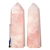 Ponta Quartzo Rosa Lapidado 4 a 4,5Kg 30 a 33cm Classe B - comprar online