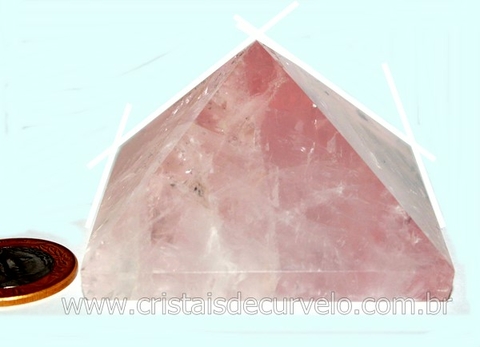 Piramide Quartzo Rosa Sabonete Baseada Queops Lapidado Manual Cod 226.8