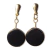 Brinco Disco Pedra Ônix Preto Pino Tarraxa Dourado na internet