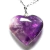 Colar Coração Pedra Ametista Natural Pino Prata 950