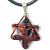 Colar Merkabah Obsidiana Mahogany Natural Pino Prateado na internet