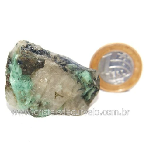 Esmeralda Canudo Incrustado Matriz Xisto Pedra Natural Cod 121300