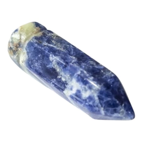 Colar Difusor Aromaterapia Sodalita Ponta Ranhurado