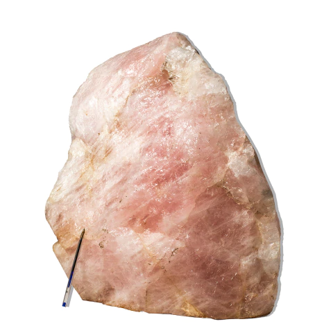 Cristal Rosa Pedra Pé Serrado Natural 91Kg 53cm Classe B