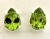 Brinco Topinho Gema Facetado Gota Peridoto Verde Tarraxa Prata 950 na internet