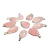 10 Pingente Gota Pedra Quartzo Rosa Natural Montagem Flash Prateado Atacado - comprar online