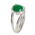 Anel Solitario Jade Verde Oval 10mm Aro Ajustável Prata 950 na internet