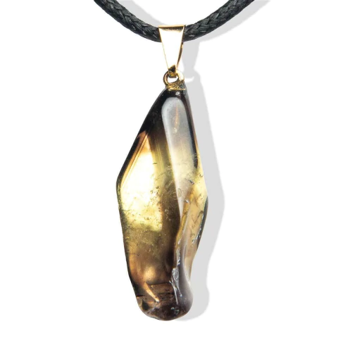 Colar Pedrinha Green Gold Natural 35mm Rolado Pino Dourado