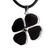 Colar Trevo 4 Folhas Pedra Obsidiana Negra Natural Prateado - comprar online