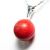 05 Pingente Bolinha Pedra Howlita Vermelha Pino Prateado ATACADO - comprar online
