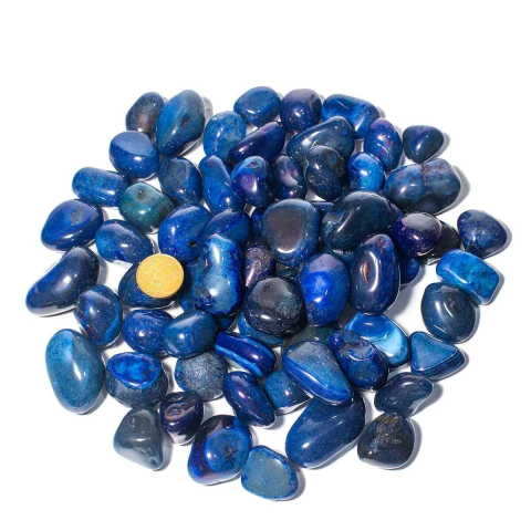 1 kg Ágata Azul Pedra Rolada M Extra 30 mm