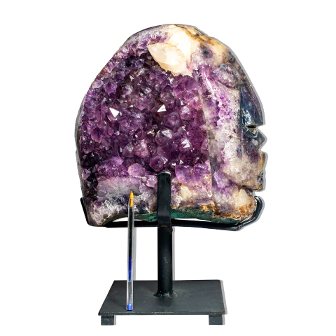 Drusa Ametista Esculpida Pedra Natural na Base 11kg 37cm