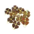 Colar Trevo 4 Folhas Quartzo Cereja Pedra Natural Dourado - comprar online