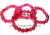 Pulseira Bolinha Pedra Agata Rosa Rolada Fio Silicone PB7197