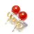 Brinco Bolinha Pedra Agata Cornalina Pino Tarraxa Dourado - buy online