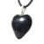 Colar Coração Ônix Preto Pedra Natural Banhado Prata na internet