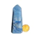 Kit 04 Ponta Quartzo Azul Sextavado e Lapidado Vibrador - Distribuidora CristaisdeCurvelo