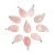 50 Gotas Rosa Pedra Quartzo Pingente Banhado Prata - comprar online