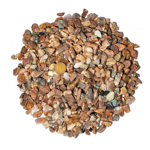 1 kg Turmalina No Feldspato Rolado Natural PP Aprox 5 a 10mm