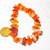 Pulseira Cascalho Pedra Agata Cornalina Vibrado Fibra Silicone - comprar online