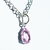 Colar Gota Facetada Zircônia Quartzo Rosa Garra Prata 925 - comprar online