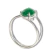 Anel Solitario Jade Verde Oval 10mm Aro Ajustável Prata 950 - Distribuidora CristaisdeCurvelo