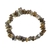 Pulseira Cascalho Pedra Labradorita Fio de Silicone - comprar online