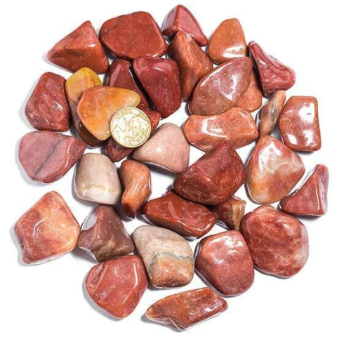 5 kg Quartzo Vermelho Rolado Pedra M 20 a 35mm Tipo B