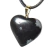Colar Coração Obsidiana Flocos de Neve Pino Dourado na internet