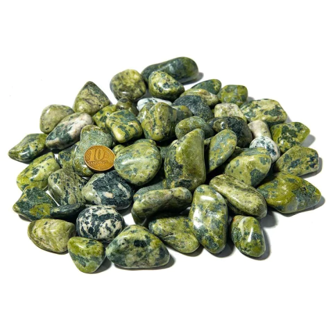 1 kg Serpentinita Rolado Pedra Natural M 20 a 35mm Tipo B