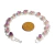 Pulseira Margarida Pedra Ametista Natural Montagem Prateado - comprar online