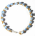 10 Pulseira Corrente Pedra Quartzo Azul Colada Dourado ATACADO - comprar online