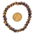 Pulseira Bolinha Olho de Tigre Pedra Pedra 6mm Fio Silicone Elastico - comprar online