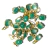 10 Mini Pingente Ponto de Luz Quartzo Verde Cabochão Garra - loja online