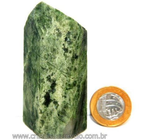Ponta Epidoto Verde Na Matriz Ideal Para Coleção Cod 108647