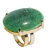 Anel Aventurina Verde Oval Pedra Natural Dourado Ajustável - buy online