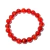 Pulseira Bolinha Agata Cornalina Rolada Fio Silicone