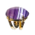 Anel Agata Lilas Oval Pedra Natural Dourado Aro Ajustavel na internet