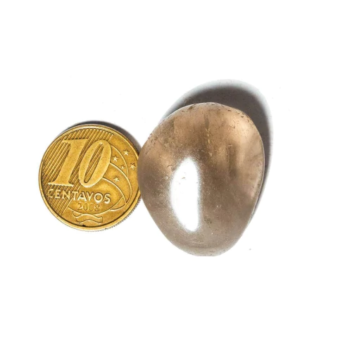 Colecione 01 Quartzo Fumê Rolado G 30 a 45mm Classe B - Pedra da Limpeza Energética