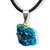 Colar Pedrinha Apatita Azul 20mm Bruta Natural Pino Prateado - comprar online