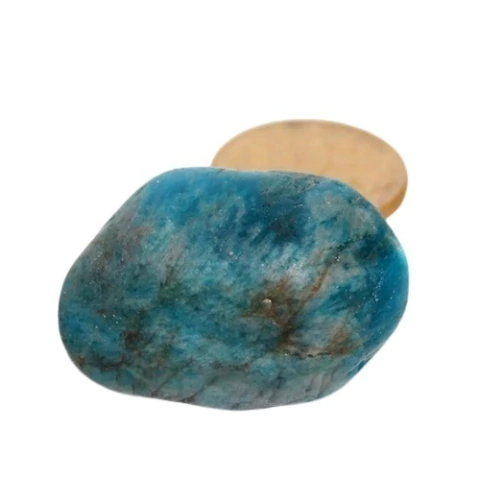 Apatita Azul Pedra Natural Rolada Pedra do Ano 2022 cod 130731