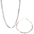 Conjunto Riviera Colar e Pulseira em Zircônia 45cm Prata 950