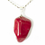 03 Pingente Pedrinha Jaspe Vermelho Rolado Natural Montagem Prata 950 Atacado