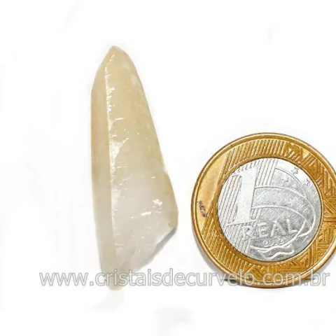 Laser Cristal Citrinado Natural Garimpo Longo e Fino Cod 129381