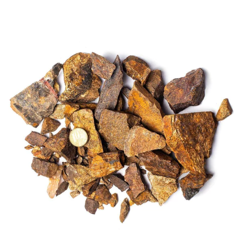 01 Kg Cascalho Bruto Bronzita Natural 10 a 70mm Tipo A