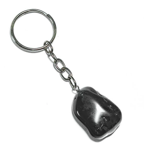 1 Chaveiro Pedrinha Onix Preto Rolado Signo de Peixes